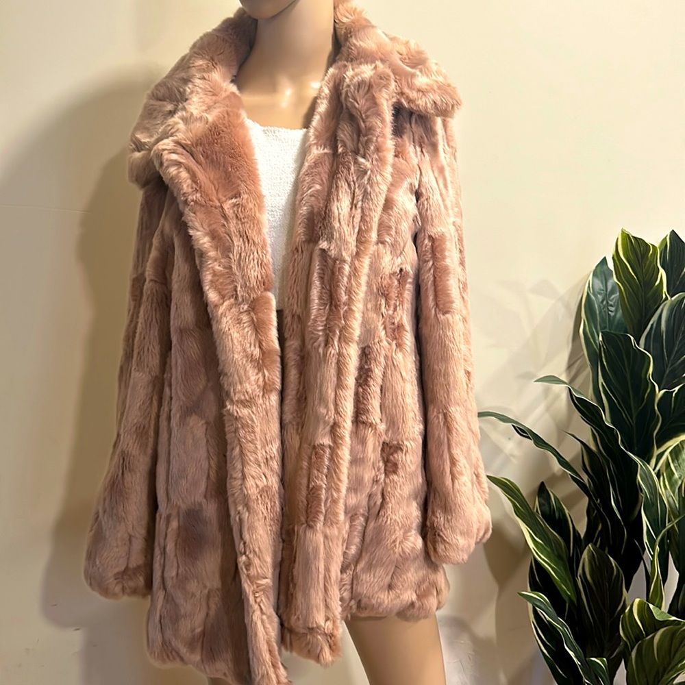 Forever 21 Blush Pink Faux Fur Coat